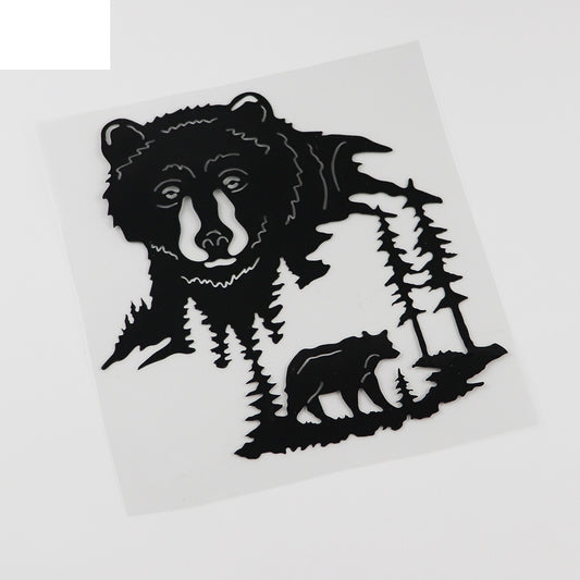 16.2CMX16.2CM Personalized Window  Decorative Bear Head Scene Wildlife Decal  Vinyl Car Sticker