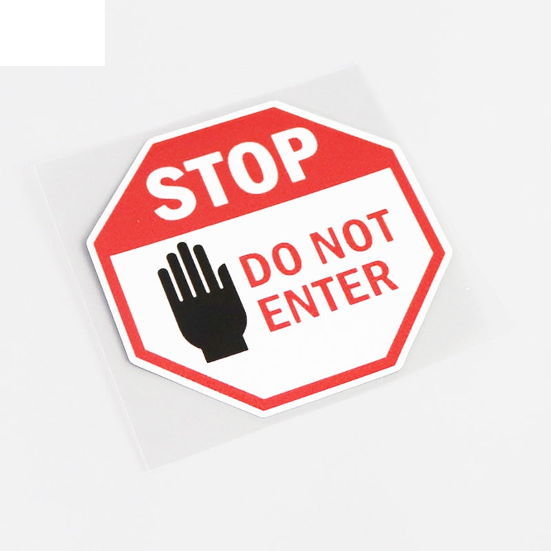 10CM*10CM STOP DO NOT ENTER Fun Warning Mark Decal Car Sticker PVC Accessories