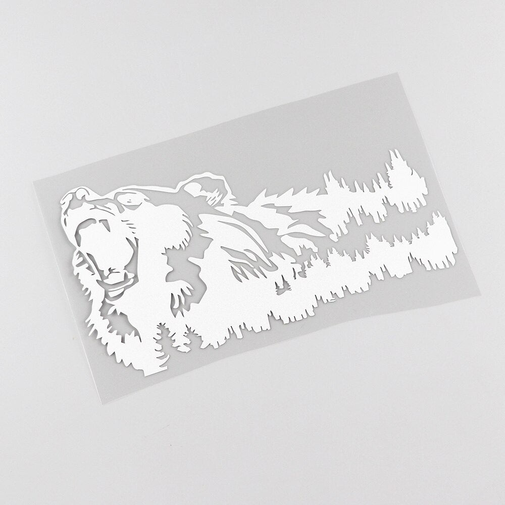 19.4CMX11.4CM Ferocious Bear Growling Mountain Wildlife Decal  Vinyl Car Sticker