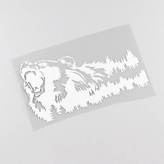 19.4CMX11.4CM Ferocious Bear Growling Mountain Wildlife Decal  Vinyl Car Sticker