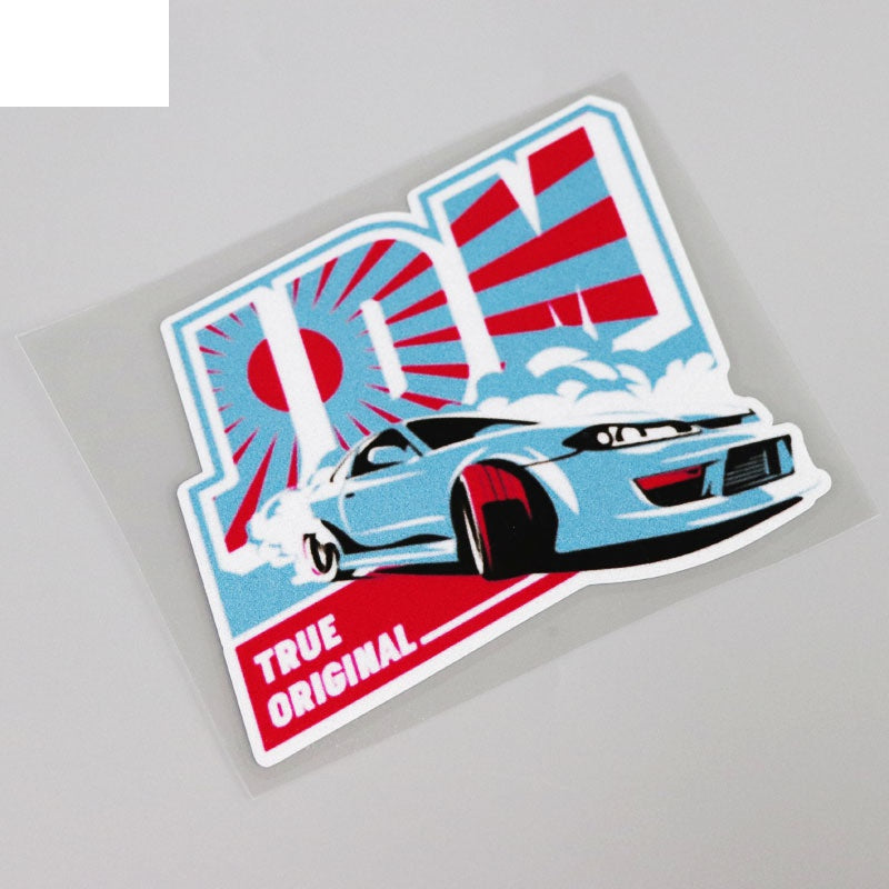 11.4CM*8.7CM Cartoon Fashion Drive A Car PVC Window Decal Decor Car Sticker