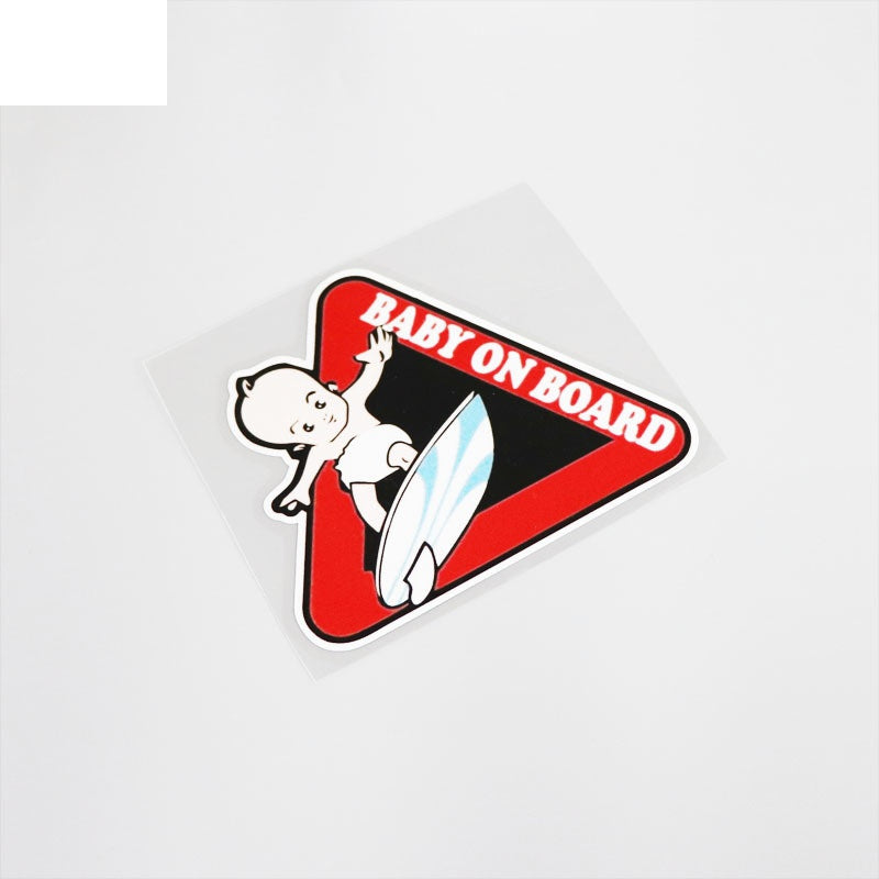 12.3CM*11CM Cartoon BABY ON BOARD Waterproof Decal And Car Sticker Decoration