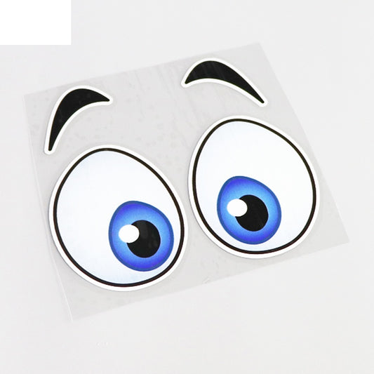 14CM*12.7CM Cartoon High-quality Fun Eye Car Sticker Decoration Decal PVC