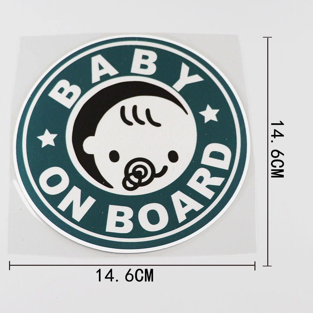 14.6CMX14.6CM Baby ON Board Pvc Decal Bumper Car Sticker