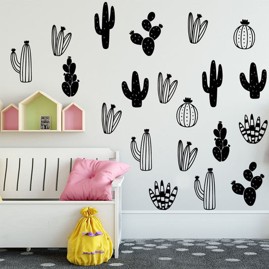 New Design Desert Plant Cactus Waterproof Wall Stickers Wall Art Decor Vinyl Wall Art Decals Sticker Mural