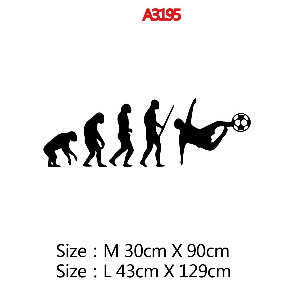 Hot Sale Evolution Playing Football Vinyl Kitchen Wall Stickers Wallpaper Decor Living Room Bedroom Removable Mural Poster