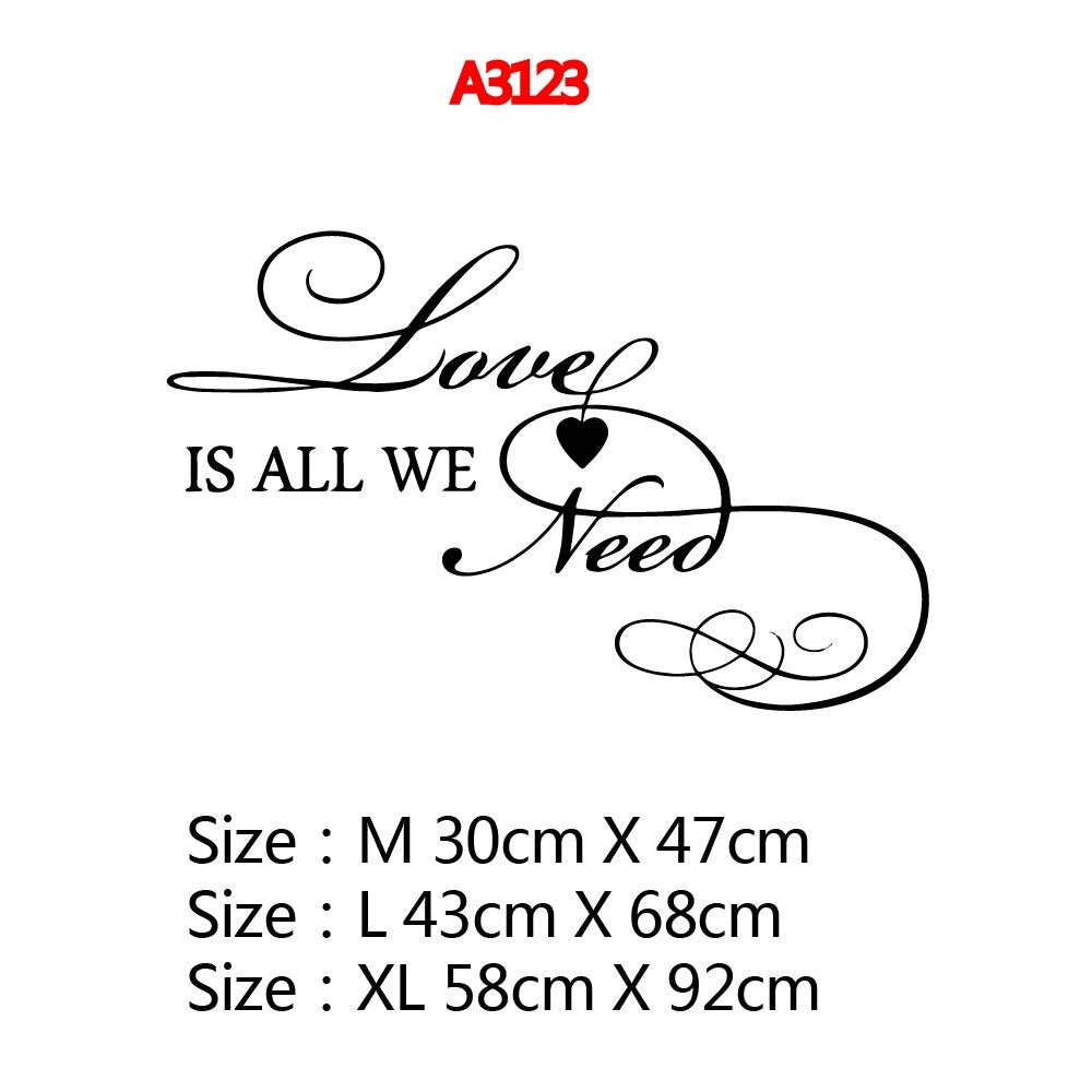 Artistic English Pattern Love Wall Stickers Modern Art Wall Decoration For Home Decor Living Room Bedroom Sticker Home Decor