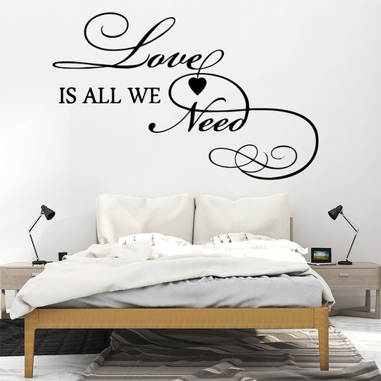 Artistic English Pattern Love Wall Stickers Modern Art Wall Decoration For Home Decor Living Room Bedroom Sticker Home Decor