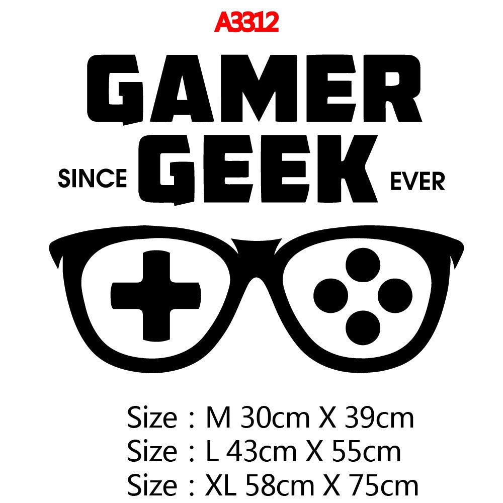 New gamer geek Wall Sticker Vinyl Waterproof Wall Art Decal Vinyl Wall Art Decals Mural Poster