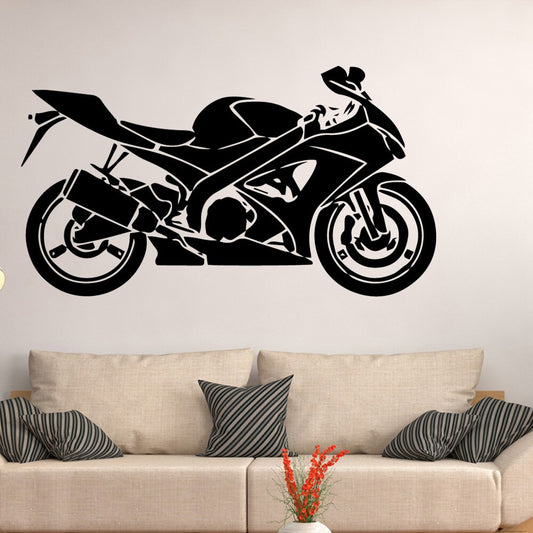 Creative Motorcycle Stickers For Wall Fashion Wall Sticker For Baby's Rooms Wall Decals Motorcycle Poster наклейки на стену