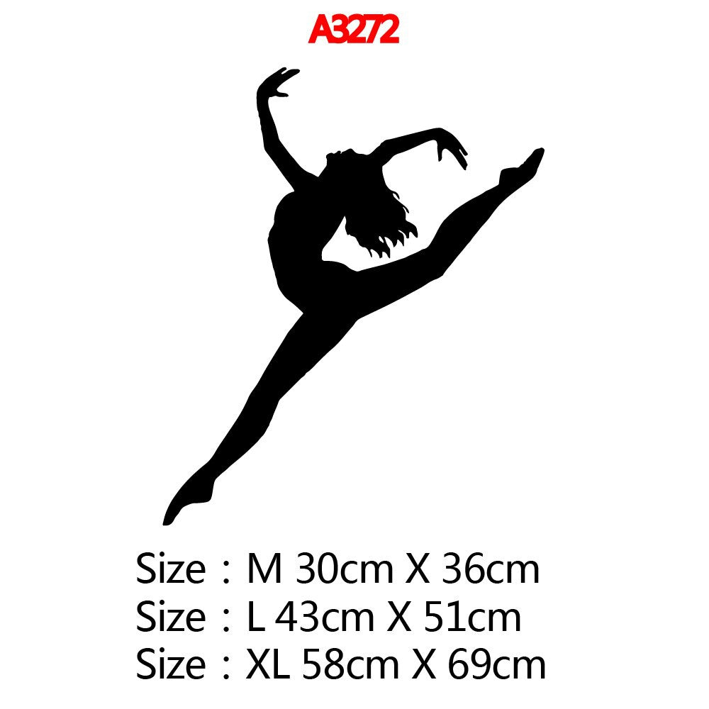 Dancing Ballet Lady Cartoon Wall Decals Pvc Mural Art Diy Poster For Children's Room Removable Decor Wall Decals