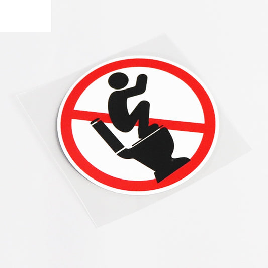 9.6CM*9.6CM Fashion Warning Mark No Jumping PVC Car Sticker Decal Decoration