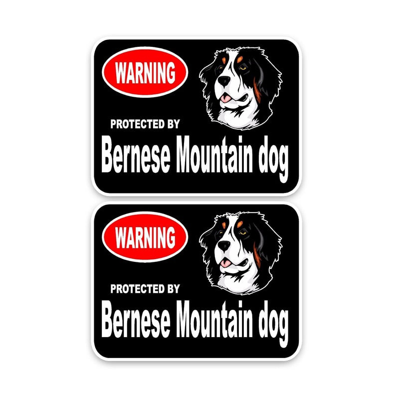 15*11.4CM  2X Bernese Mountain Guard Dog Car Bumper Window Sticker Decal C1-4319