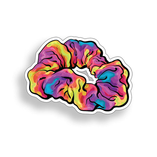 Rainbow Scrunchie Sticker Scrunchy Hair Bow Cup Laptop Car Vehicle Window Decal