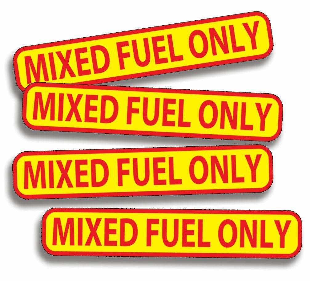 4pcs Mixed Fuel Only Sticker Car Bumper Window