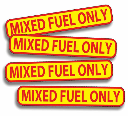 4pcs Mixed Fuel Only Sticker Car Bumper Window