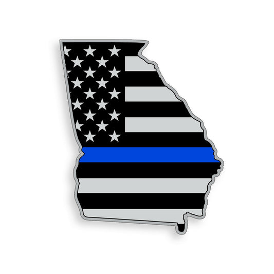 Georgia State Blue Line Flag Sticker GA American Cup Car Window Bumper Decal