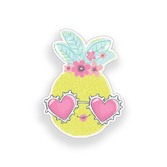 Flower Pineapple Heart Sticker Pink Sunglasses Laptop Car Window Bumper Decal