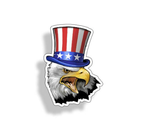 Uncle Sam Eagle Sticker America Patriotic USA Car Bumper Window Decal Cup Laptop
