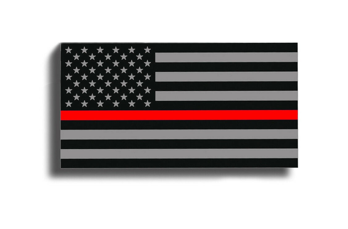 Fireman Red Line USA Flag Sticker Car Laptop Cup Rescue Fire 911 window decal