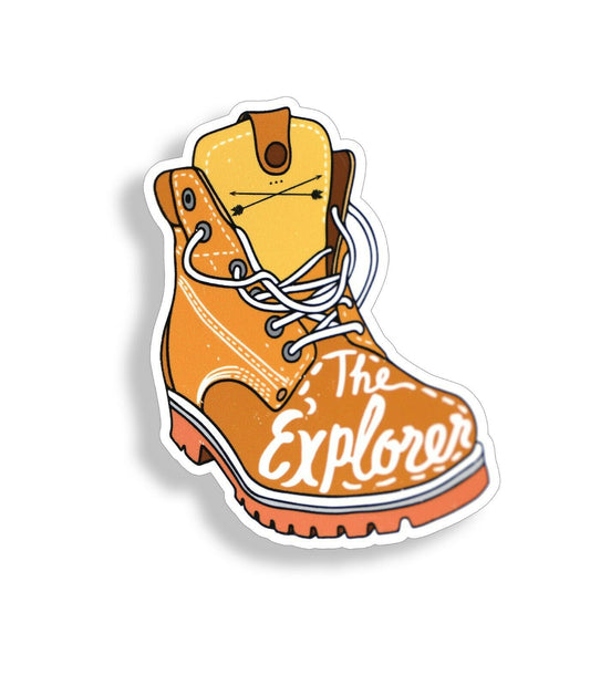 Hiking Explorer Sticker Hike Outdoor Climb Boot Car Vehicle Window Bumper Decal