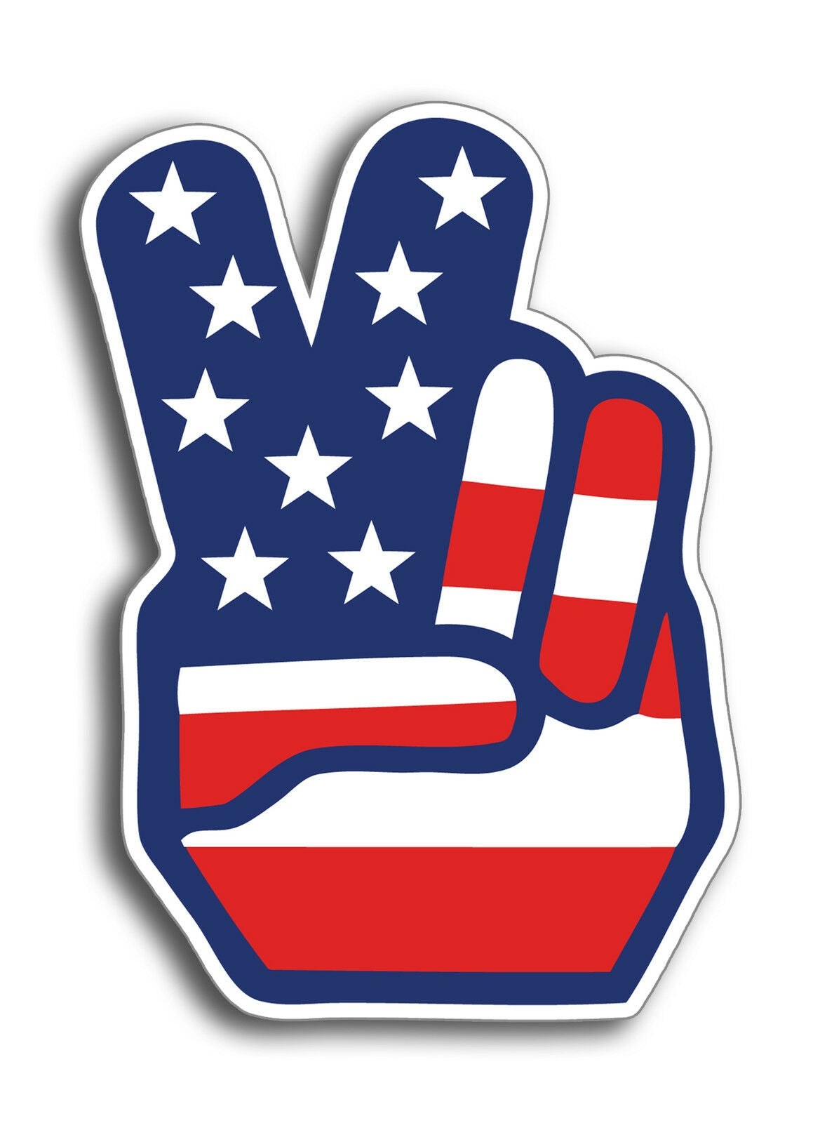 USA Peace Sign Sticker American Flag Car Truck Laptop Cup Bumper Window Decal