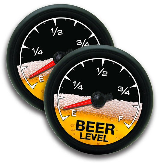 2pcs Mini Beer Meter Gauge Sticker Beverage Cup Cooler Bottle Drink Decal