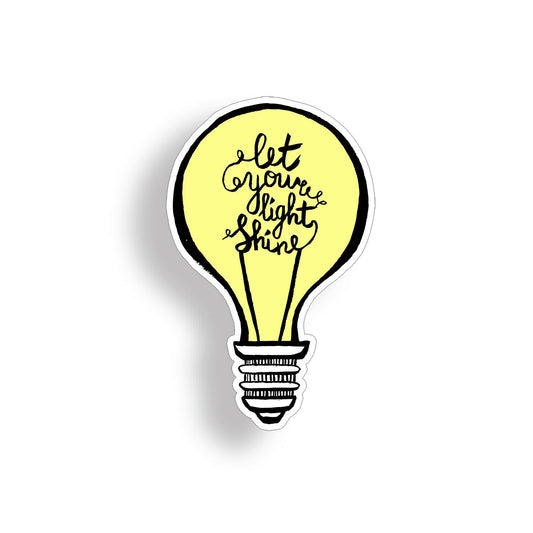 Let Light Shine Sticker Christian Bible Laptop Car Vehicle Window Bumper Decal