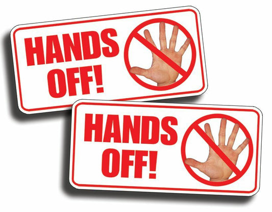 Hands Off Sticker Car Truck JDM Euro Vehicle Graphic Window Bumper Warning Decal