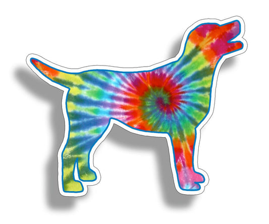 Tie Dye Labrador Dog Sticker Lab Cup Laptop Love Car Vehicle Window Bumper Decal