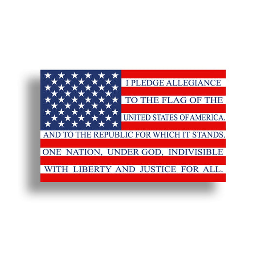 Pledge Allegiance USA American Flag Sticker Car Cup Vehicle Window Bumper Decal