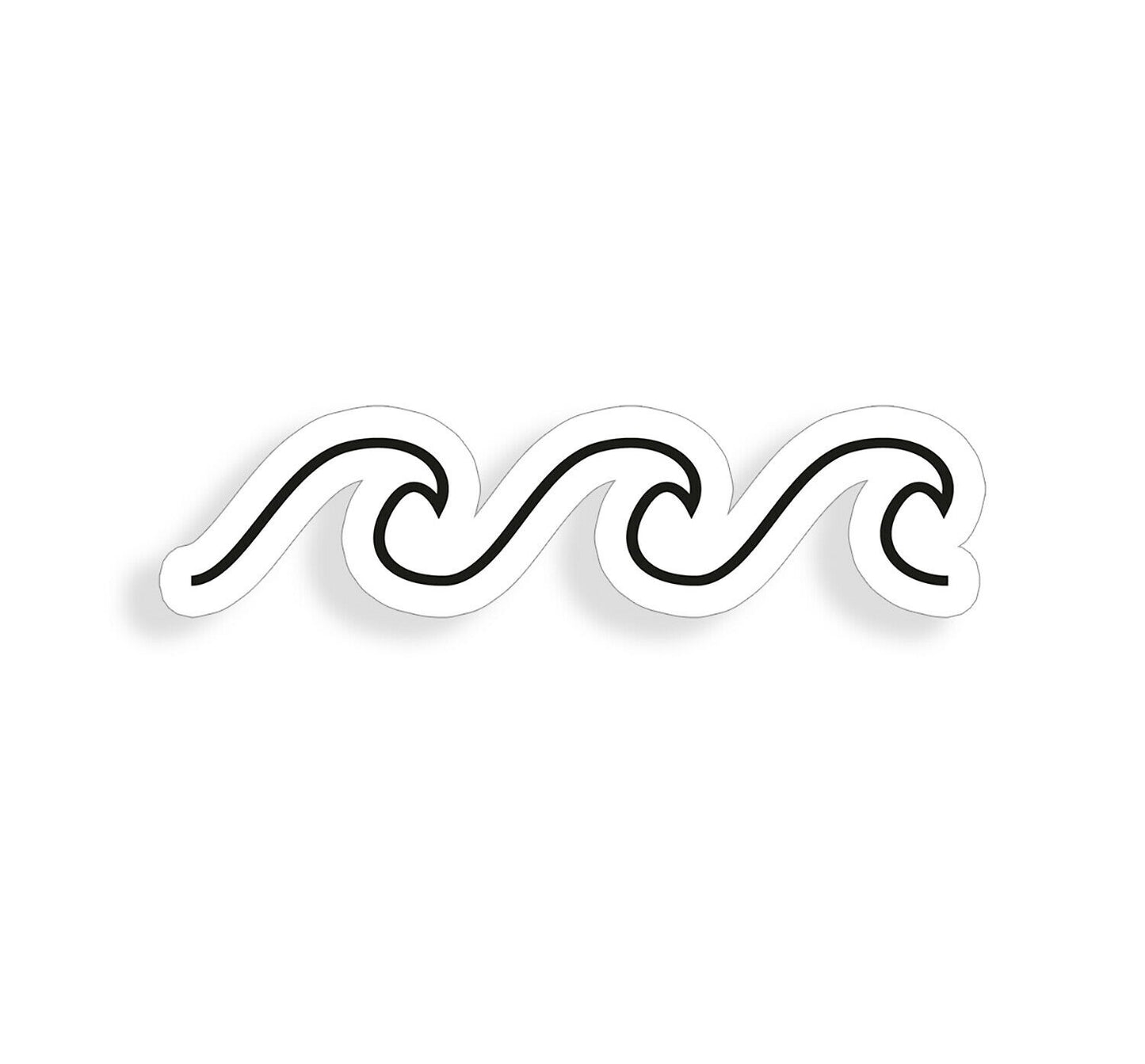6" Ocean Wave Sticker Beach Ocean Sea Laptop Car Vehicle Window Bumper Decal