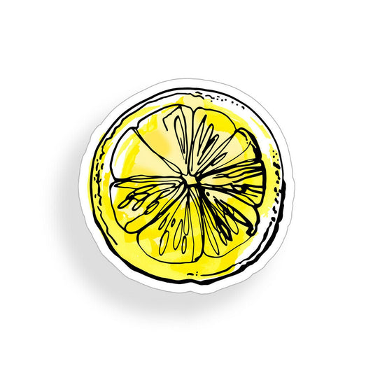 4" Lemon Slice Sticker Beach Cup Laptop Cooler Car Vehicle Window Bumper Decal
