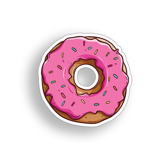 4 inch Donut Sticker Food Doughnut Cooler Laptop Car Vehicle Window Bumper Decal