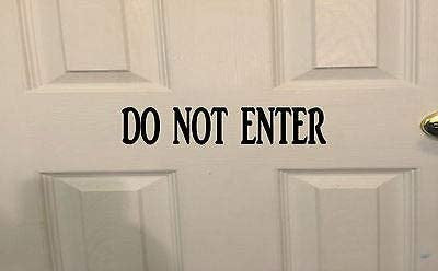 30cm Wide Do Not Enter Decal Sticker,Vinyl Car Window Decals for Laptop,Quote Funny Decal Computer Water Bottle Door Stickers Wall Art