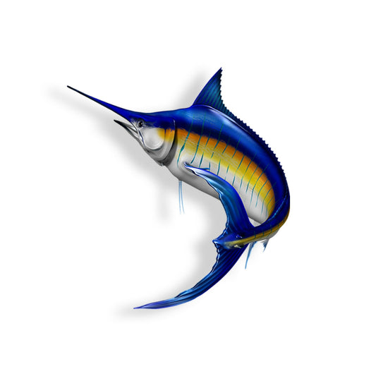 Marlin Fish Saltwater Sticker Fishing Cup Laptop Car Vehicle Window Bumper Decal