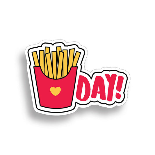 French Fry Sticker Cute Friday Food Flask Cooler Laptop Car Vehicle Window Decal