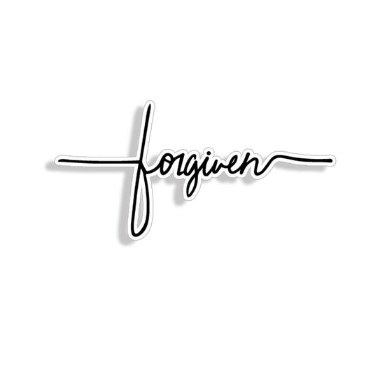 Forgiven Sticker Cross Christian Bible Cup Car Vehicle Window Bumper Vinyl Decal