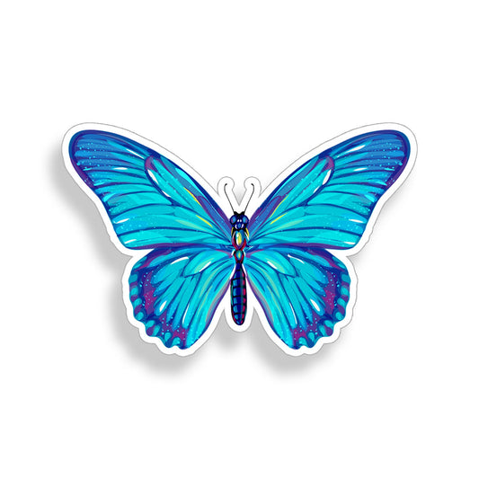 Blue Butterfly Sticker Colorful Laptop Cup Car Vehicle Window Bumper Vinyl Decal
