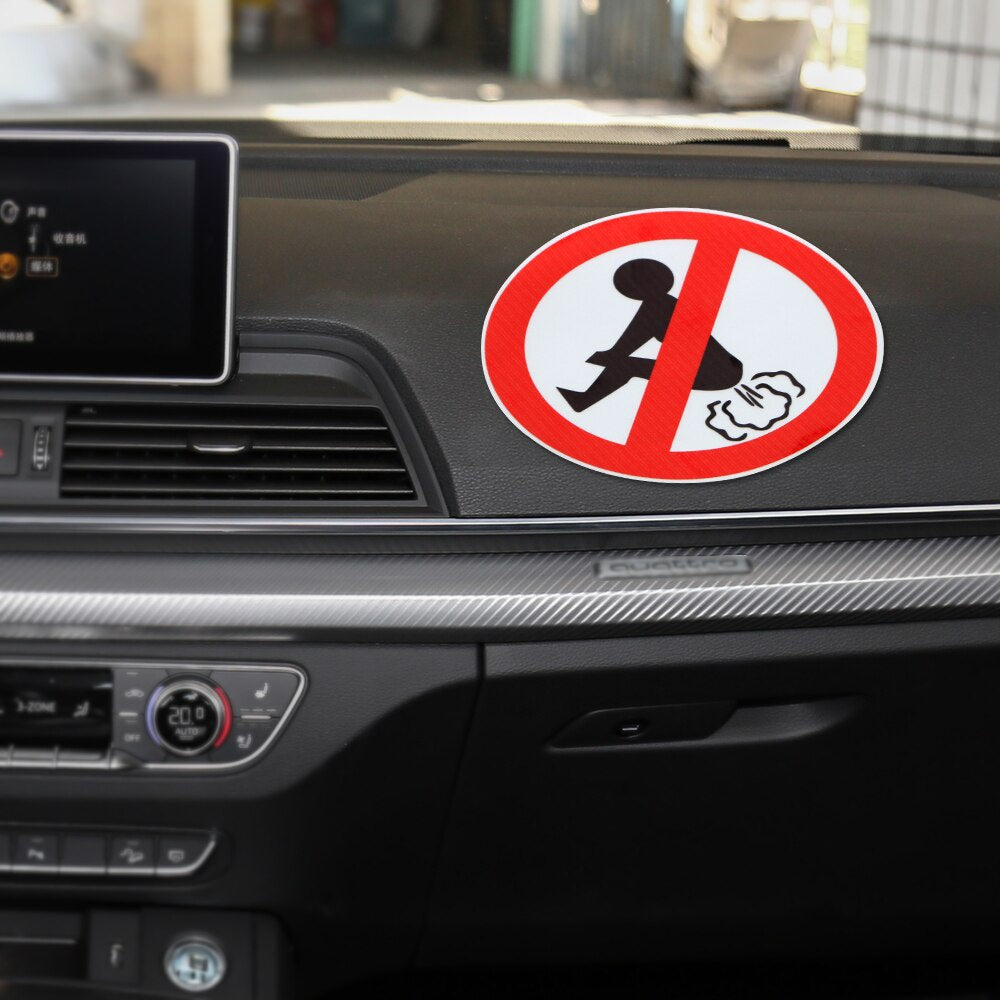 12CM*12CM No Farting Car Sticker Funny Ass PVC Decal Car Styling Auto Accessories