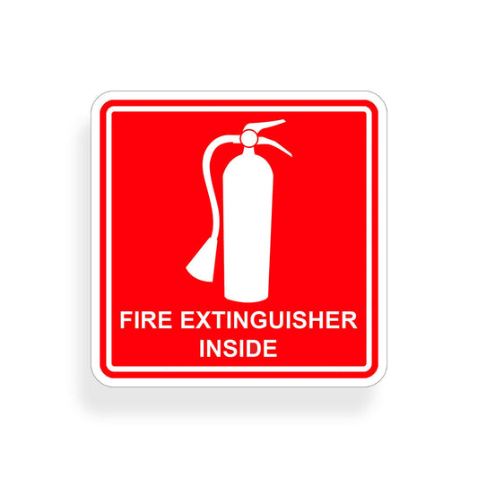 2Pcs Fire Extinguisher On Board Safety Sticker Decal Rescue Emergency Boat Marine RV