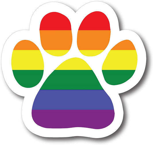 5" LGBT Pawprint Car Sticker Paw Print Auto Truck Decal Vinyl