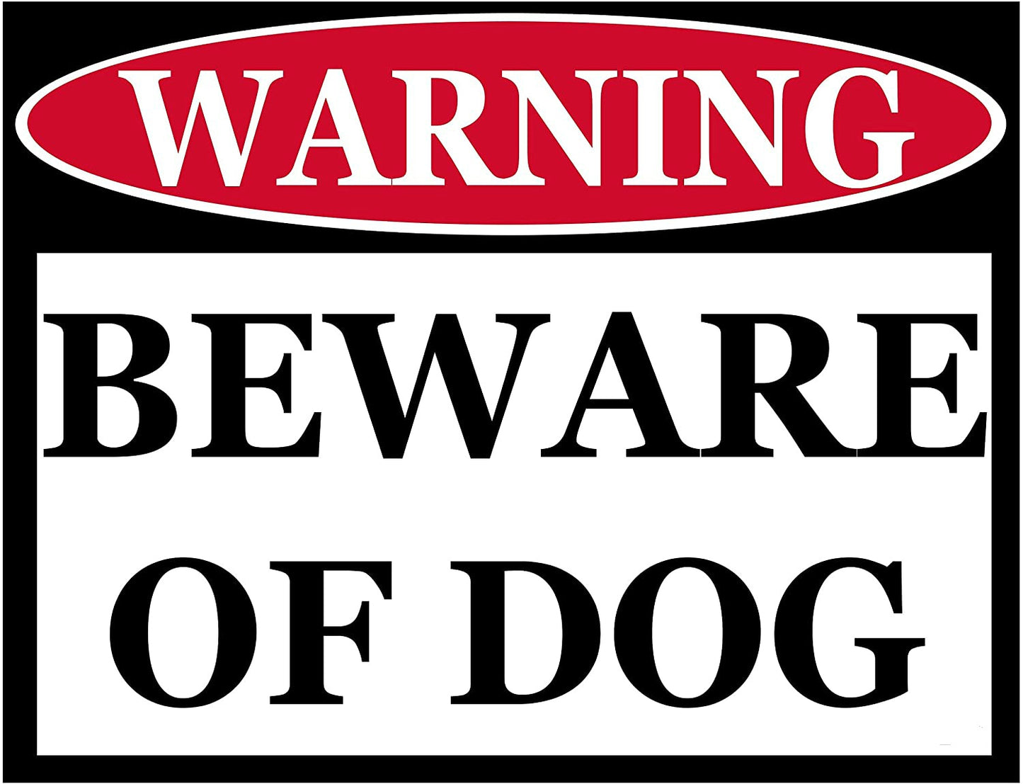4x3inch Beware of Dog Small Pack of 4 Warning Door Window Sticker Indoor Outdoor Easy Peel and Stick Vinyl Home Office Business