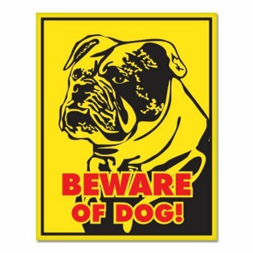 Bulldog Beware of Dog Sign Car Vinyl Sticker