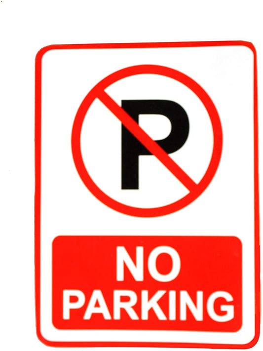 7.5"x5.5" No Parking Sign Sticker Decal Indoor & Outdoor