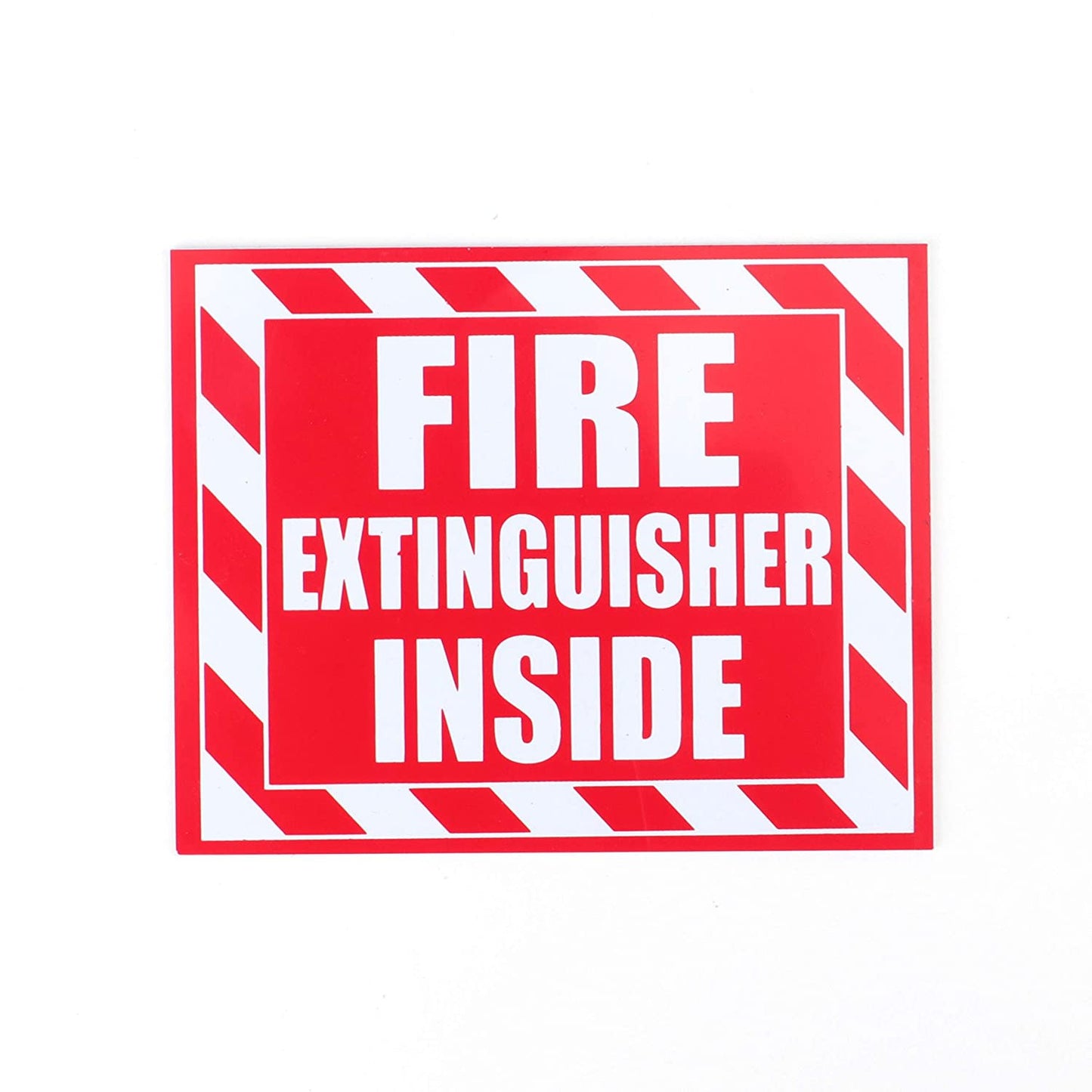 5"x4" 4 Pack Fire Extinguisher Inside Sticker Red on White