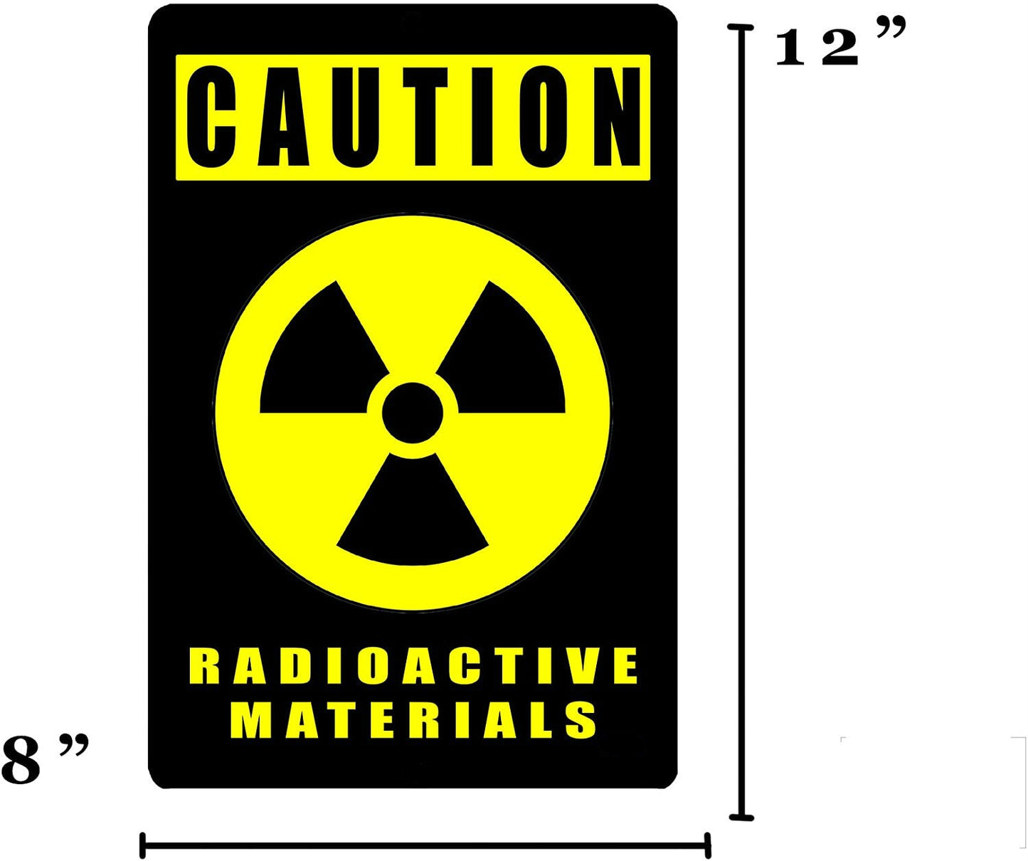 8"x12" Funny Keep Out Warning Nuclear Radiation Radioactive Materials Home Boys Bedroom Game Sign Sticker Wall Decor Bar Man Cave