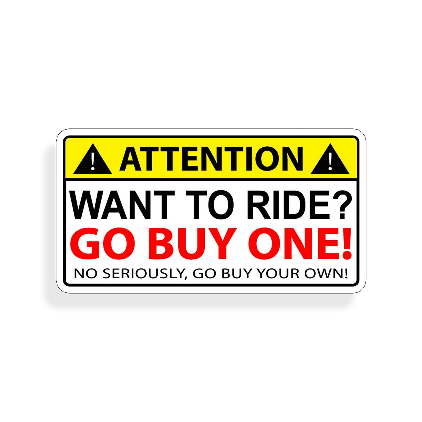 Want to Ride Sticker Funny Boat Scooter Jet Ski Bike Kayak SUP Skateboard Decal