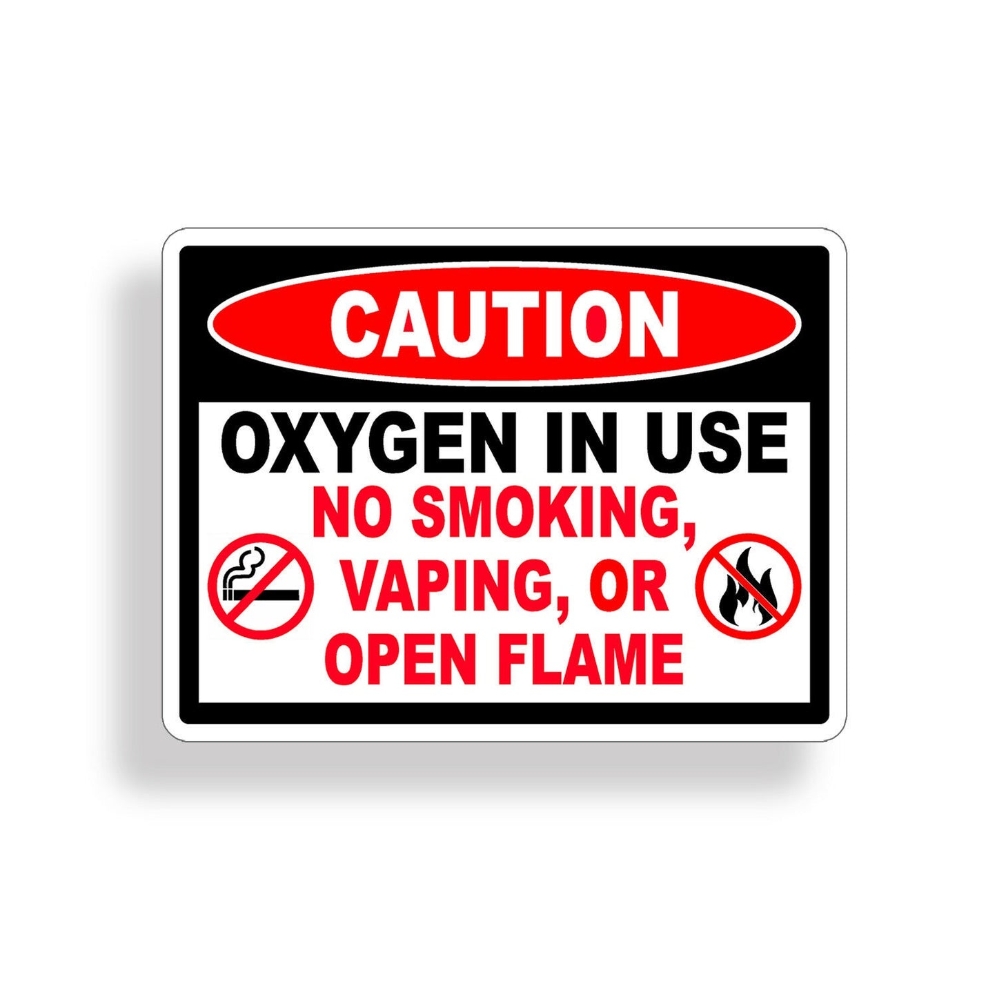 Oxygen In Use Sticker Keep Out Caution Safety Wall Window Door Glass Vinyl Decal