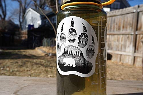 4"x4" Sticker Art Aesthetic Vinyl Stickers Outdoor Wilderness Camping Travel Hiking Colorado Snow Mountain Woods Wolf Bear Cabin Moon Large Waterproof Decal for Water Bottle Laptop Car Bumper